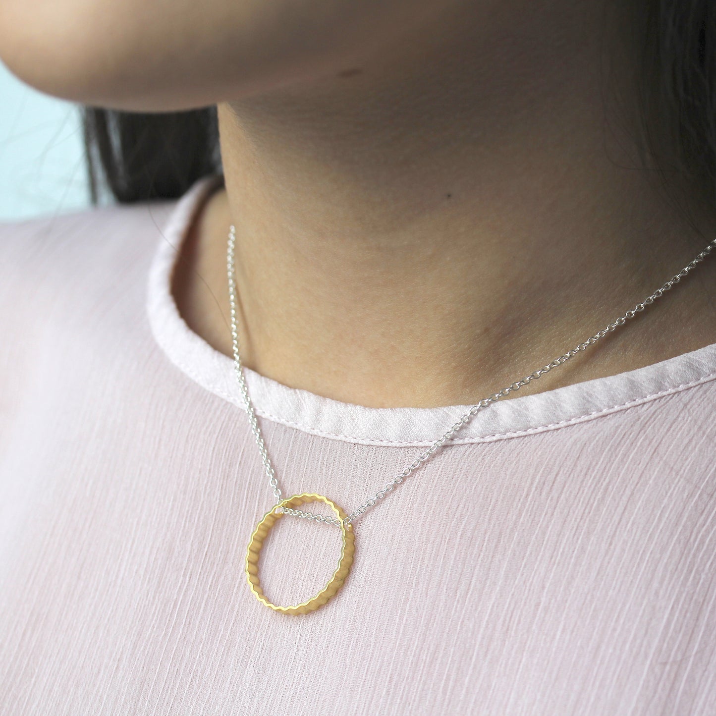 Anhänger Wellenring mit Kette
