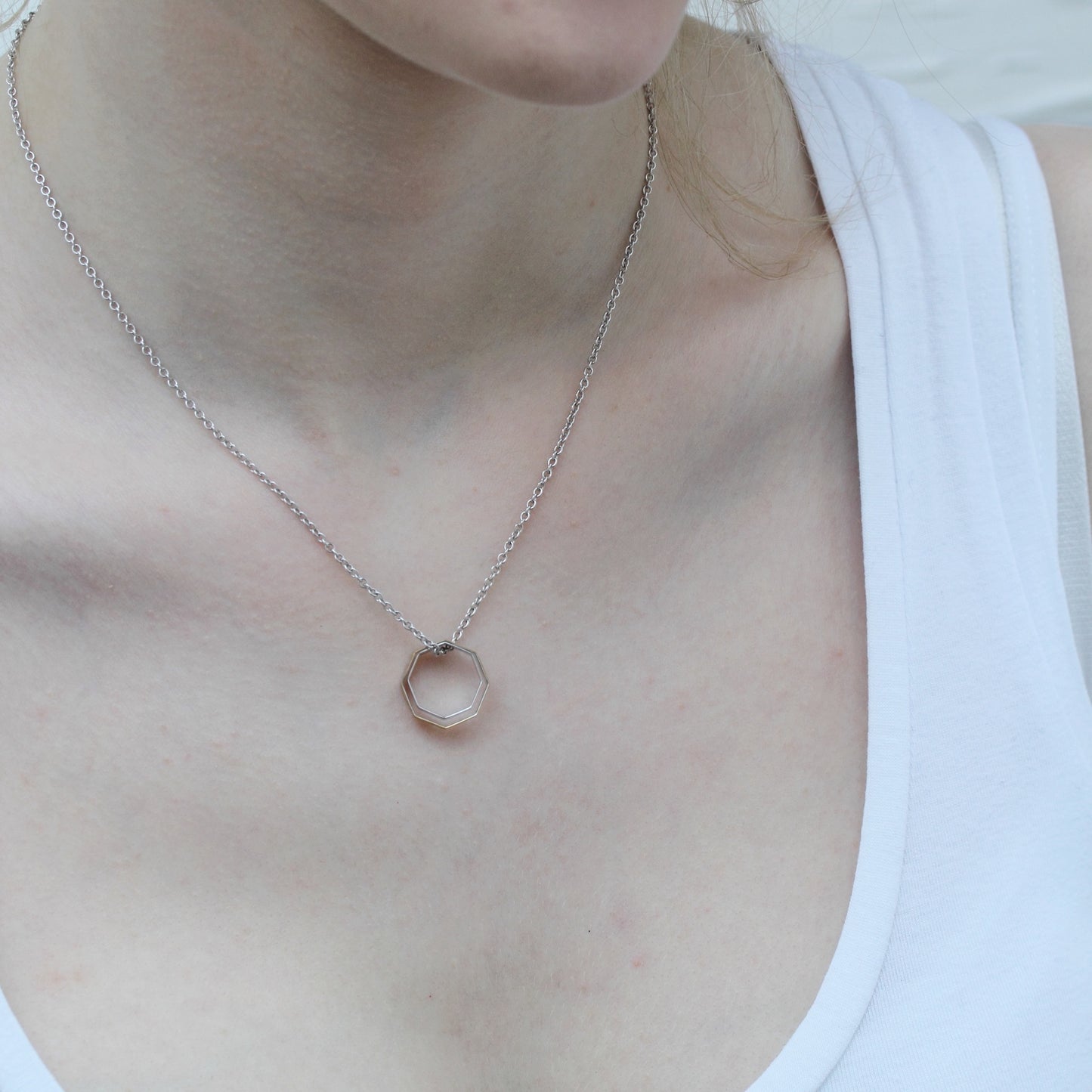 Partnerschmuck Achtecke mit Kette