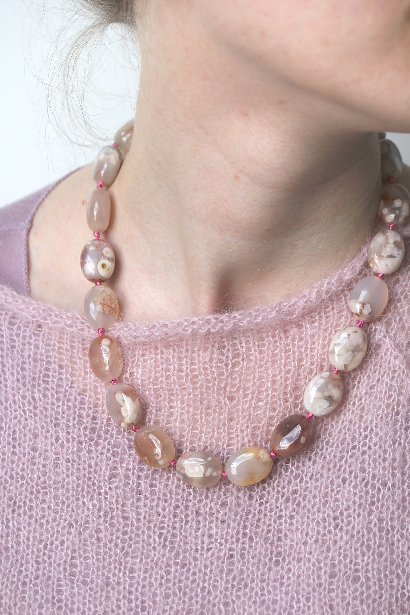 Wolkenachat Kette